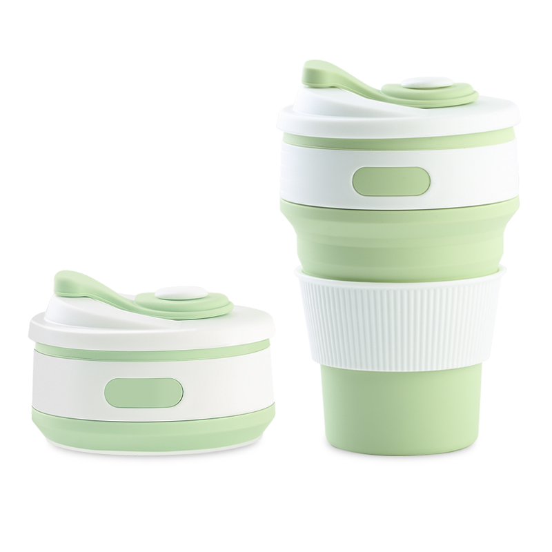 traskdaniel 户外便携折叠水杯伸缩杯硅胶折叠杯子可装开水旅行装漱口