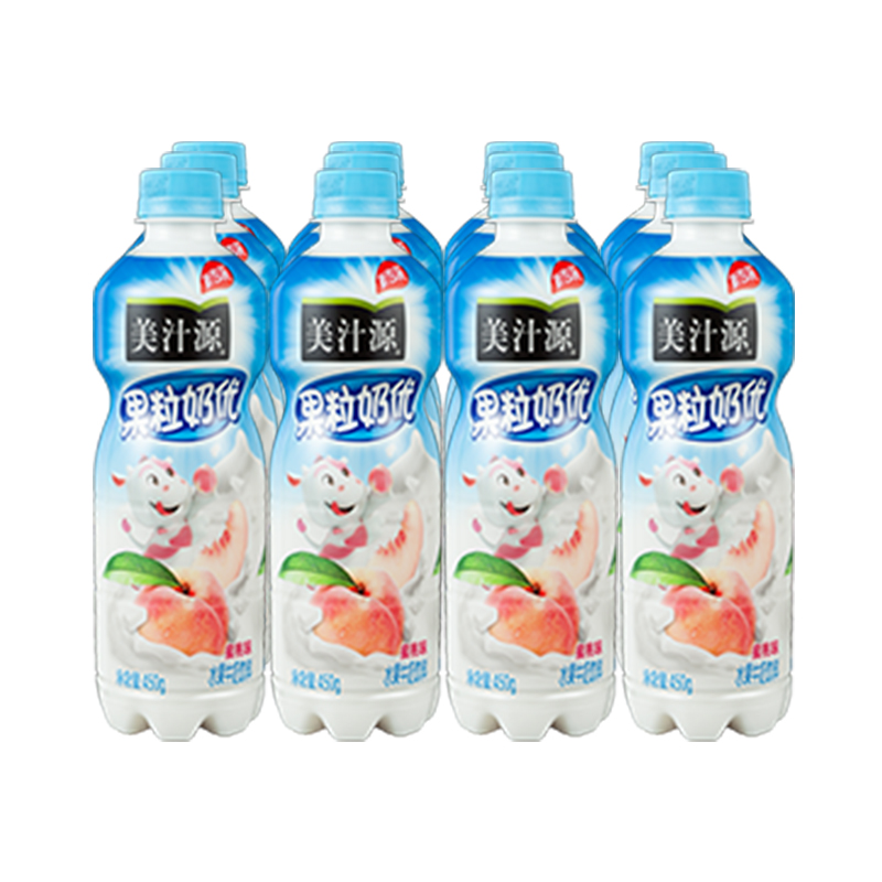 可口可乐（Coca-Cola）美汁源 Minute Maid 果粒奶优饮料 蜜桃味  450g*15瓶 