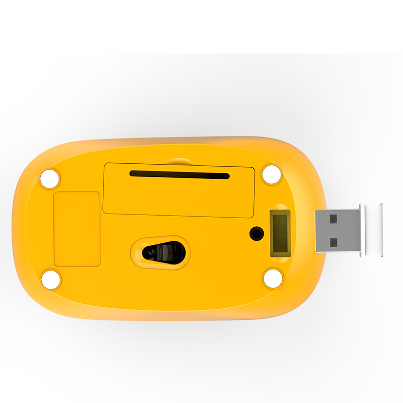 斗鱼（DOUYU.COM）DKS2000 无线键鼠套装 圆形朋克复古键盘鼠标套装 电脑台式笔记本 无线办公键盘鼠标 黄色