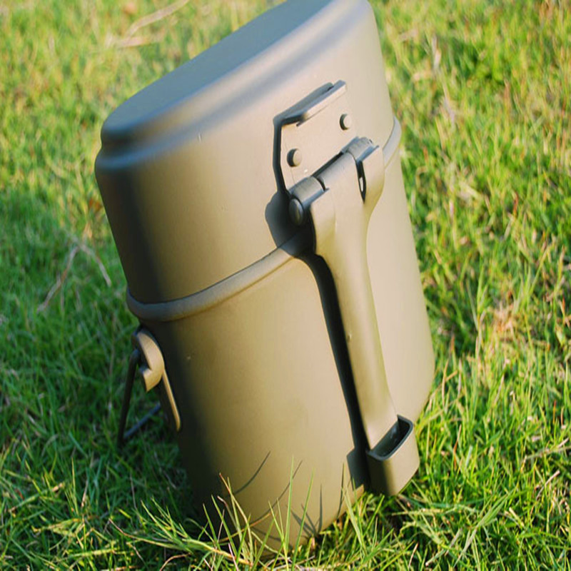 buraq buraq双层饭盒加热煮食熬粥三件套德式饭盒多功能餐具野外野营