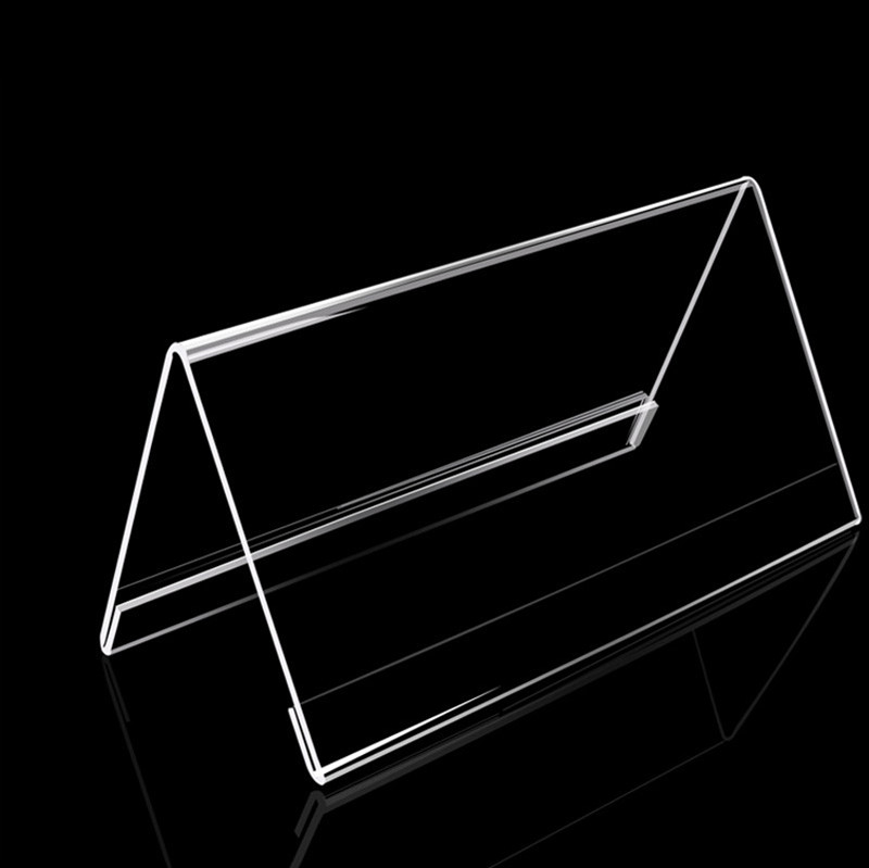 三角台卡v字型台卡会议牌席卡亚克力台卡台牌台签标价牌812厘米