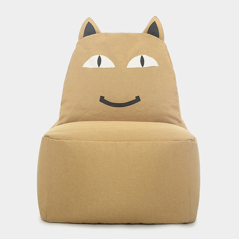 香雪兰 儿童猫咪懒人沙发 创意猪猪单人布艺单人小沙发榻榻米豆袋 土豪金