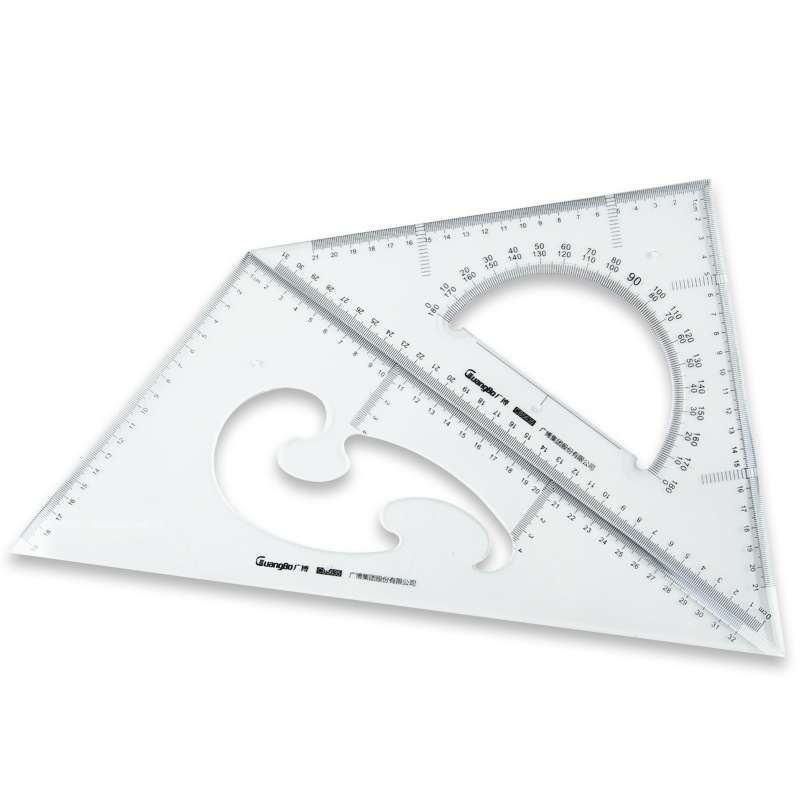 广博(GuangBo)2把装35CM直角三角尺子+等腰三角板含量角器文具CB5635