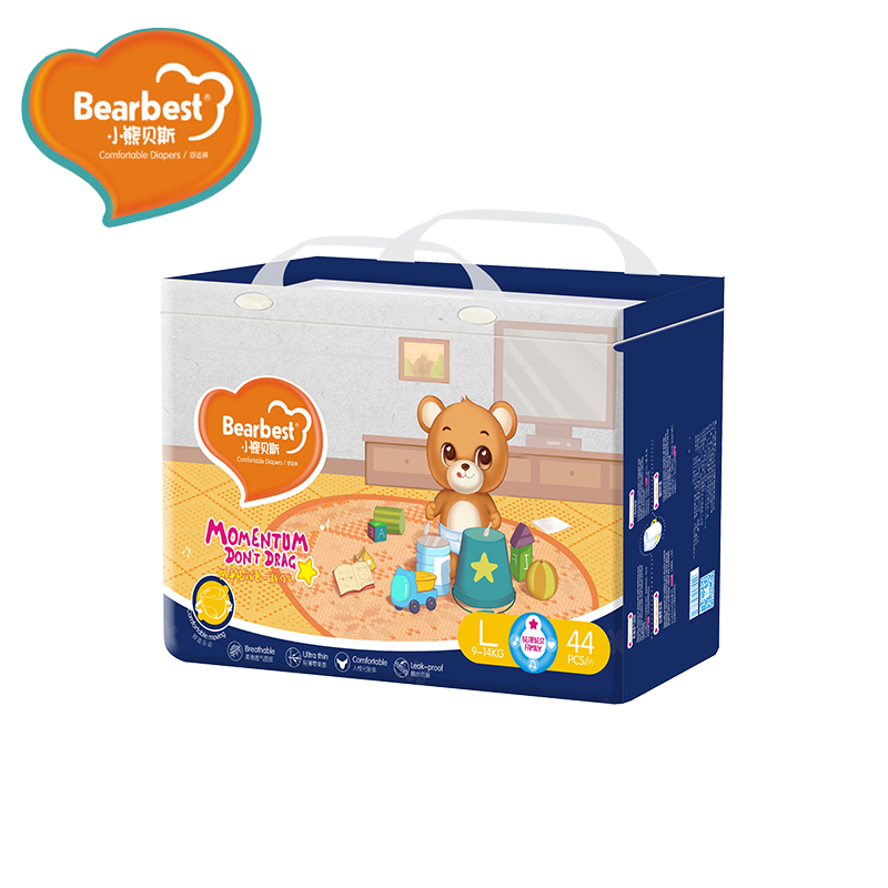 小熊贝斯(bearbest)乐享拉拉裤系列尿不湿婴儿通用透气干爽夜用不起坨