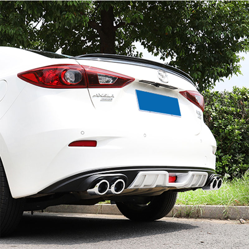 热迈适用于马自达3昂克赛拉后唇改装专用尾唇后杠包围排气扰流板 昂克