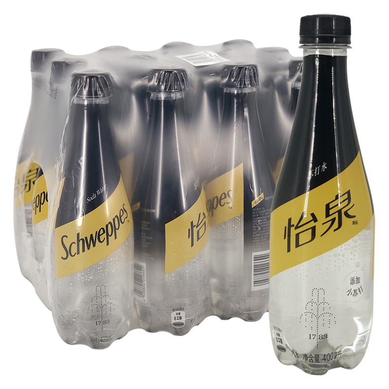 可口可乐碳酸饮料 怡泉苏打水400ml*12瓶/箱
