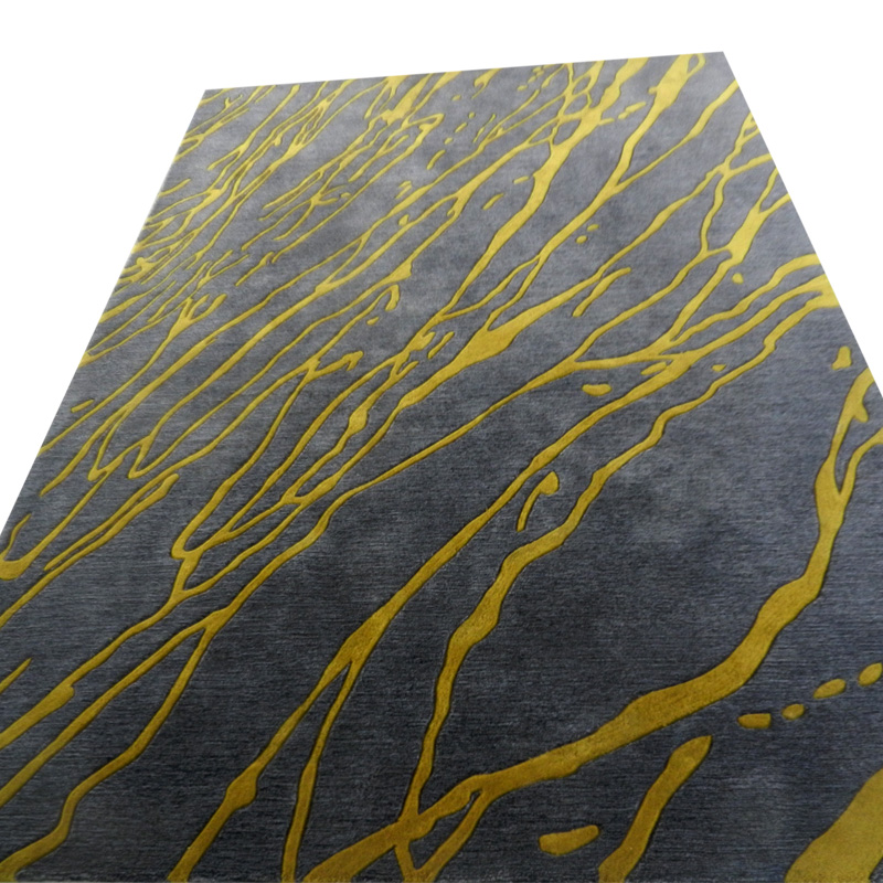 海马地毯  现代简约 客厅卧室书房地毯  新西兰羊毛手工地毯hm-1101