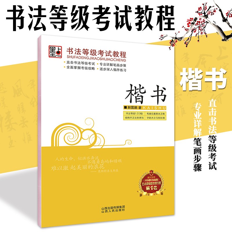 包邮！楷书 荆霄鹏 书法等级考试教程 墨点字帖 成人学生练字速成楷书钢笔临摹练字帖 山西人民出版社
