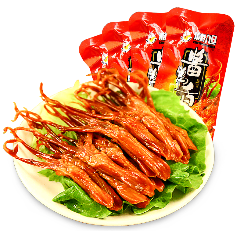 初旭食品(chuxufood)初旭食品初旭酱鸭舌原辣五香甜辣味500g温州特产