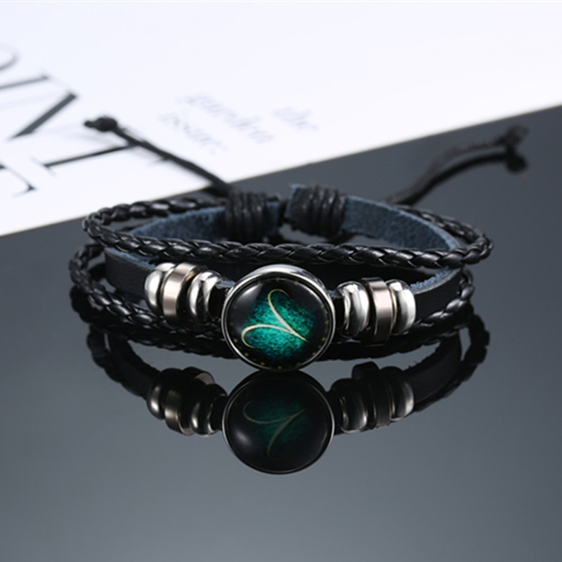 星座编织绳手串手绳韩版潮男生学生宇宙星空手饰 白羊座编织手链一条