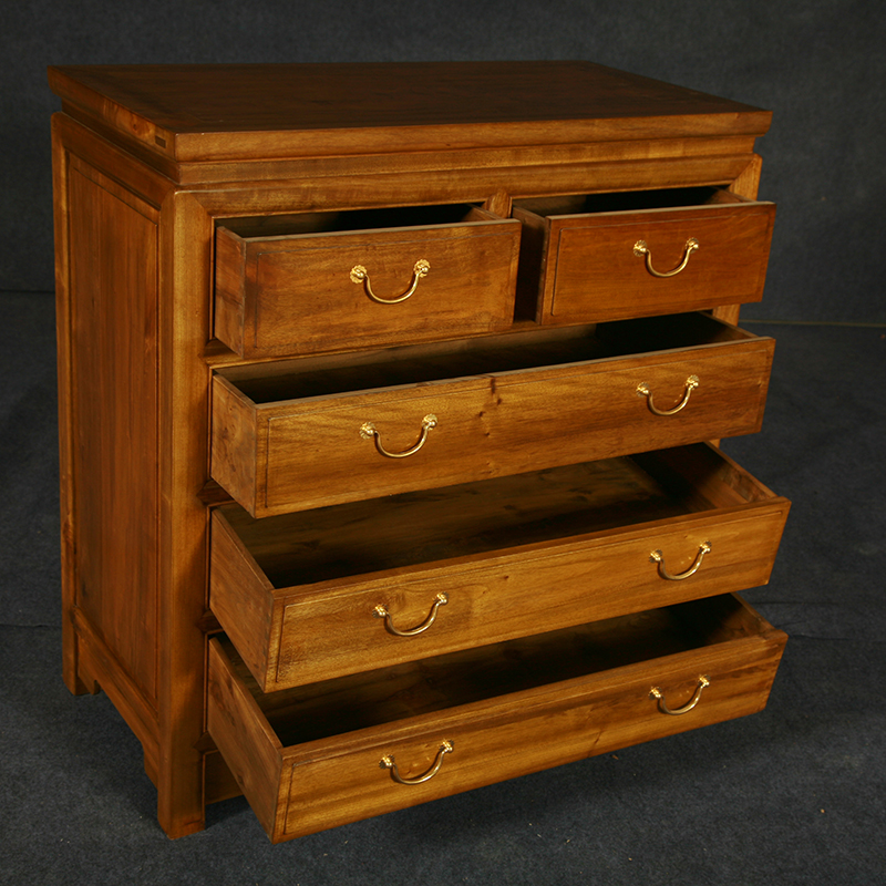 北京楠王府 金丝楠木五屉柜收纳柜 文房字画五斗柜 古董文玩收藏柜