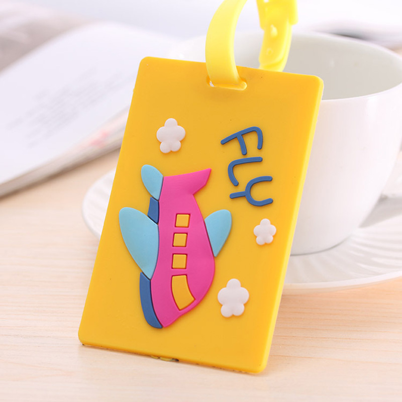 行李牌创意出差旅行用品行李牌吊牌标签箱挂牌行李托运牌 黄色飞机