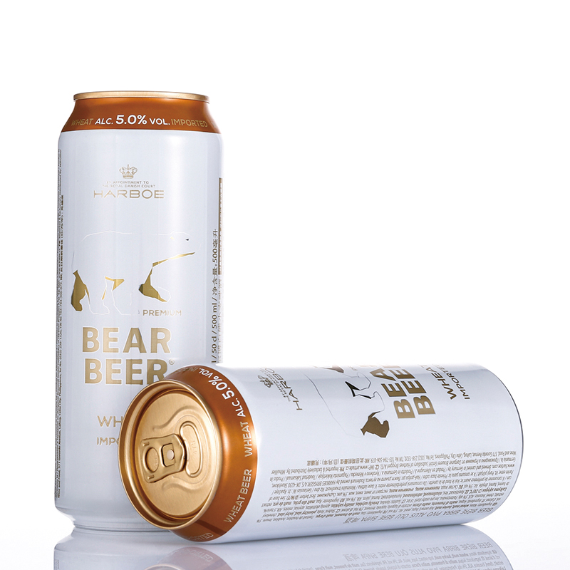 德国进口 豪铂熊(bearbeer)豪铂熊小麦啤酒500ml*24听整箱装hmdegm