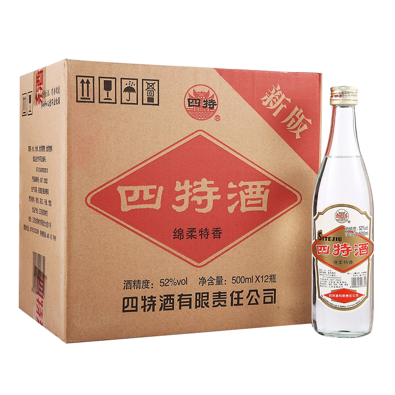 SITIR 四特 老四特 精装版 52%vol 特香型白酒 500ml*12瓶 整箱装