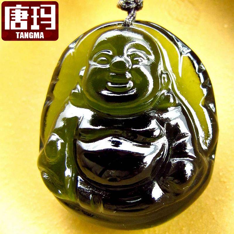 哈妮宝贝honeybaby捷克陨石弥勒佛吊坠男女项链玻陨石