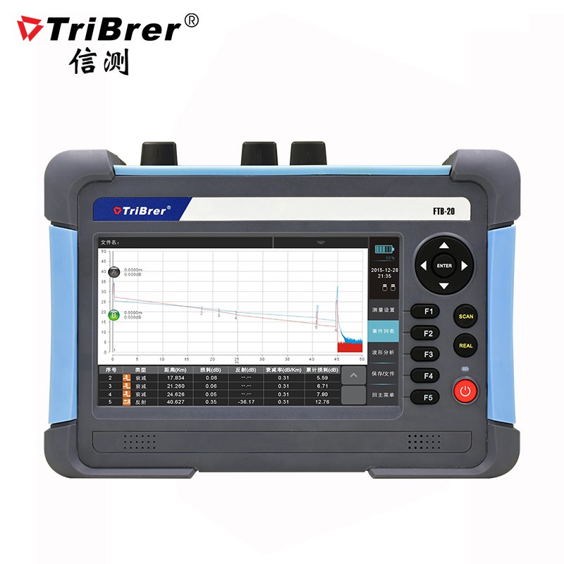 TriBrer光时域反射仪OTDR高精度光纤故障测试仪光缆长度断点光衰测试 FTB-20-DC1 44dB