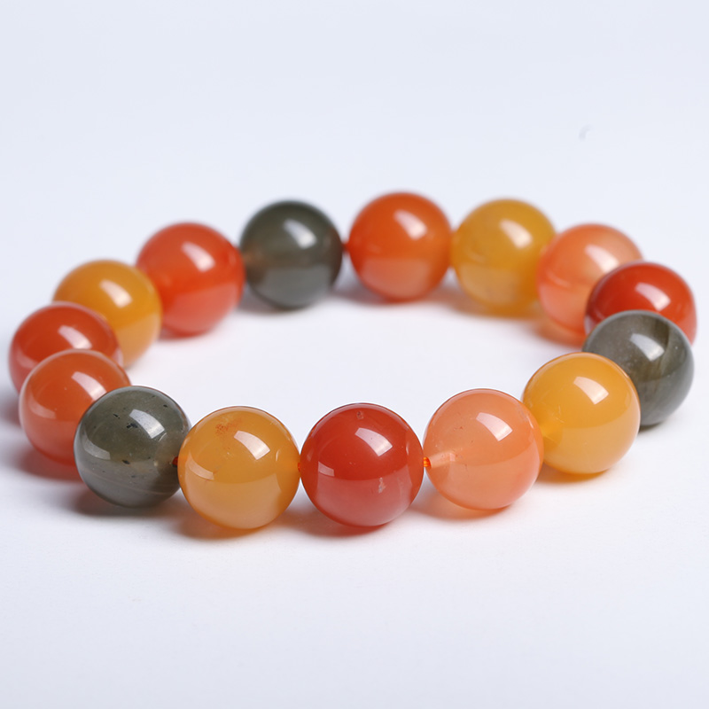 旭元天然福禄寿水晶手串兔毛晶手链红兔毛女款送长辈 福禄寿直径13mm