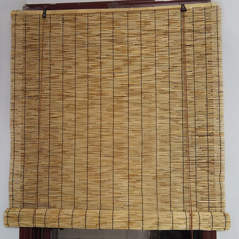原色芦苇帘 手工编织卷帘门帘 隔断草帘子 卧室客厅办公装饰遮光遮阳