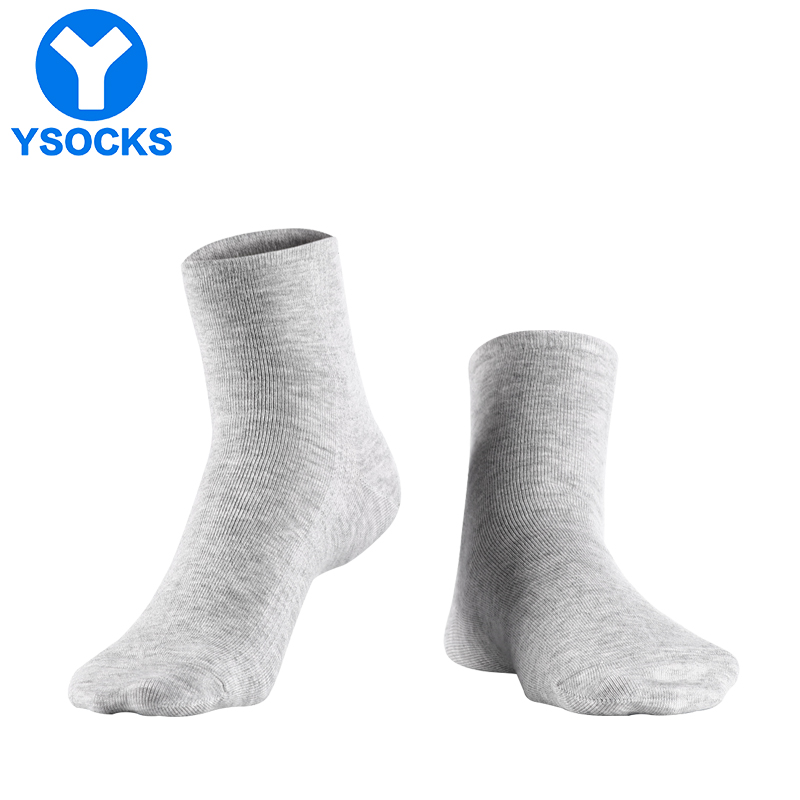 YSOCKS女士专利防臭袜子春夏薄款纯银纤维抗菌棉中筒短袜船隐形棉袜元素 经典抗菌女中筒6双（黑色3双浅灰3双） 均码