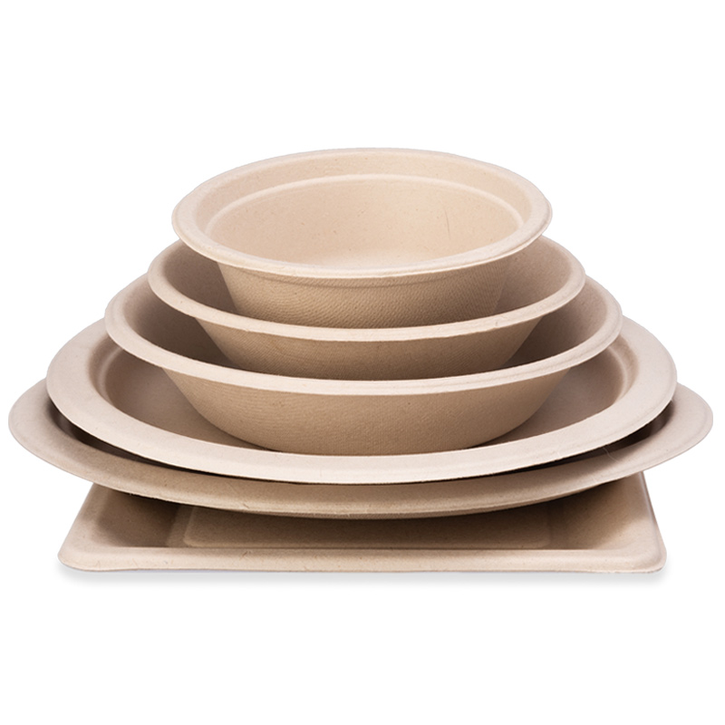 妙洁一次性盘子 圆形纸盘碟餐具厨房用品烧烤碗 23cm8只装