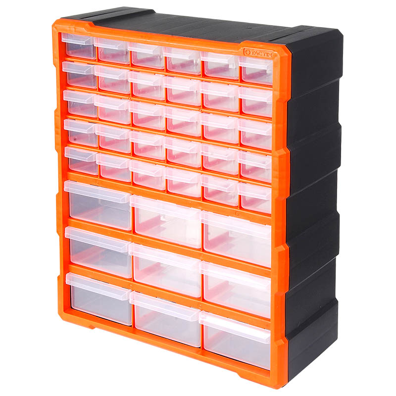 拓为（Tactix）39格收纳盒分格工具盒零件盒积木模型零件盒可上墙抽屉式塑料零件箱
