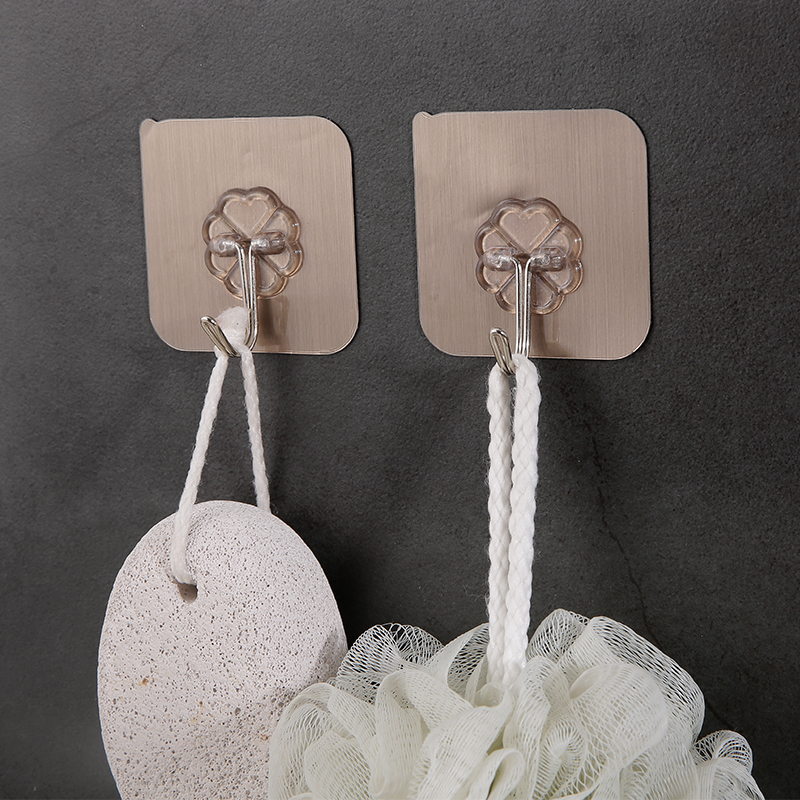 呈爱挂钩强力粘胶墙壁挂墙上无痕钉承重吸盘厨房挂勾子粘贴免打孔粘钩