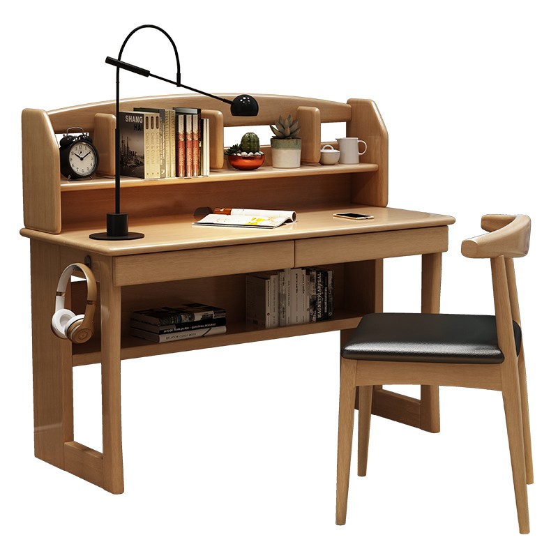 清新原木色简易学习桌