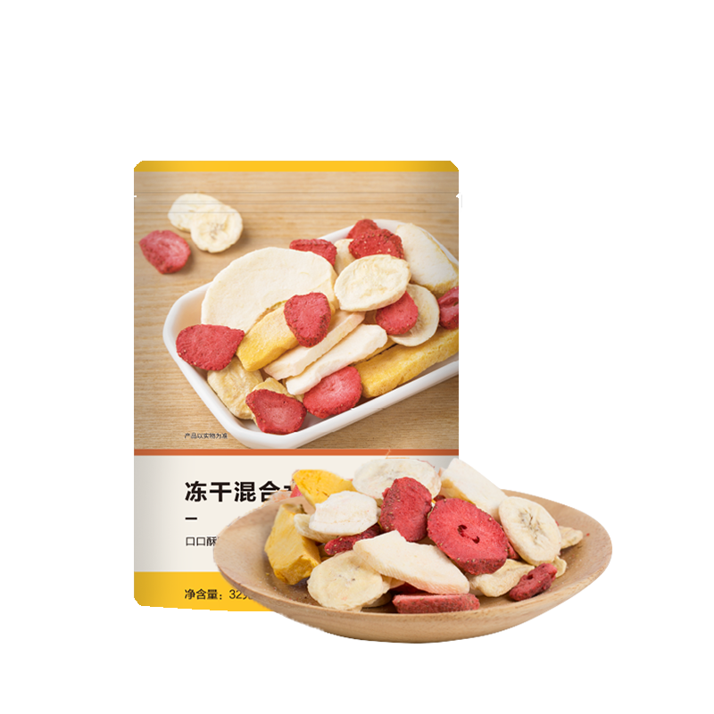 【七夕送礼】网易严选 冻干混合水果脆 32克 真空冻干技术即食水果干脆片休闲零食小吃 1袋装 果干类 32g