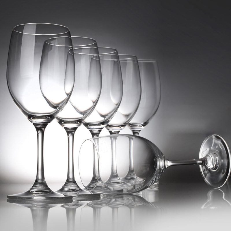 CAWU经典系列无铅水晶红酒杯套装高脚杯葡萄酒杯高品质酒具家庭套装 家庭款350ml六只