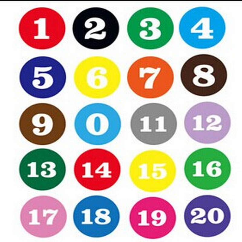 圆形数字贴纸 数字定制 其它形状10个(拍下备注或告知客服) 圆形10个