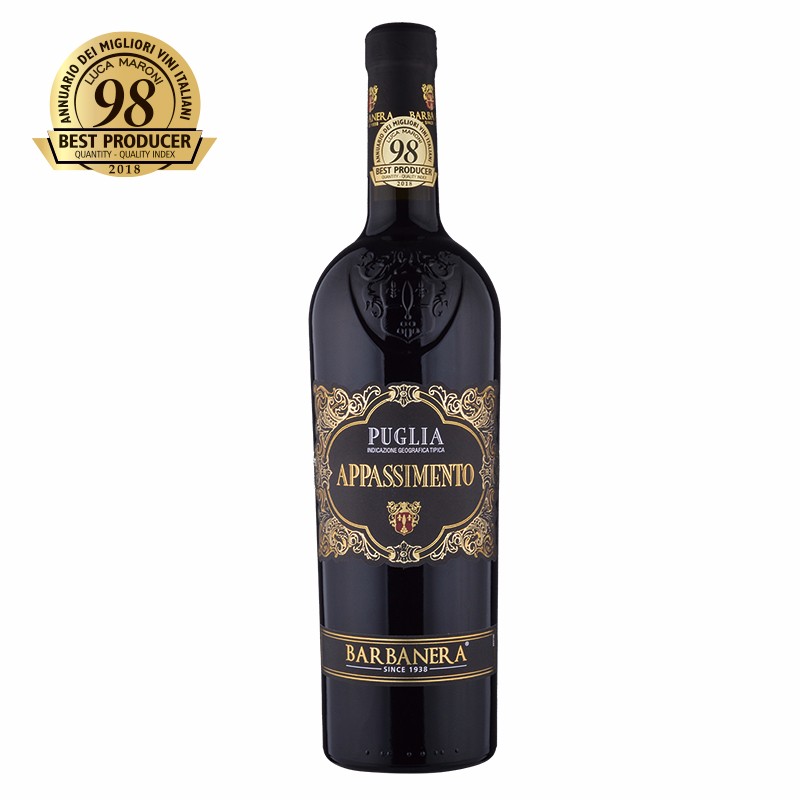 BARBANERA普利亚风干帕赛托红葡萄酒 Appassimento原瓶进口 750ml单支礼盒
