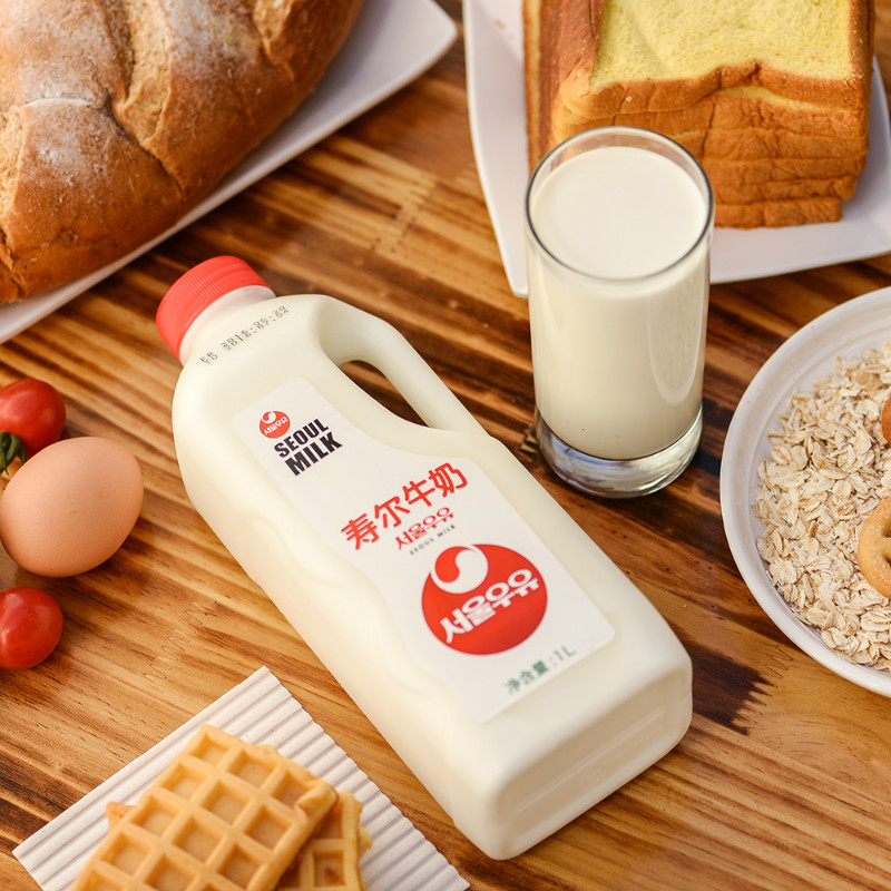 首尔寿尔牛奶 韩国原装进口 寿尔鲜牛奶 低温空运发货 当周新日期 1l