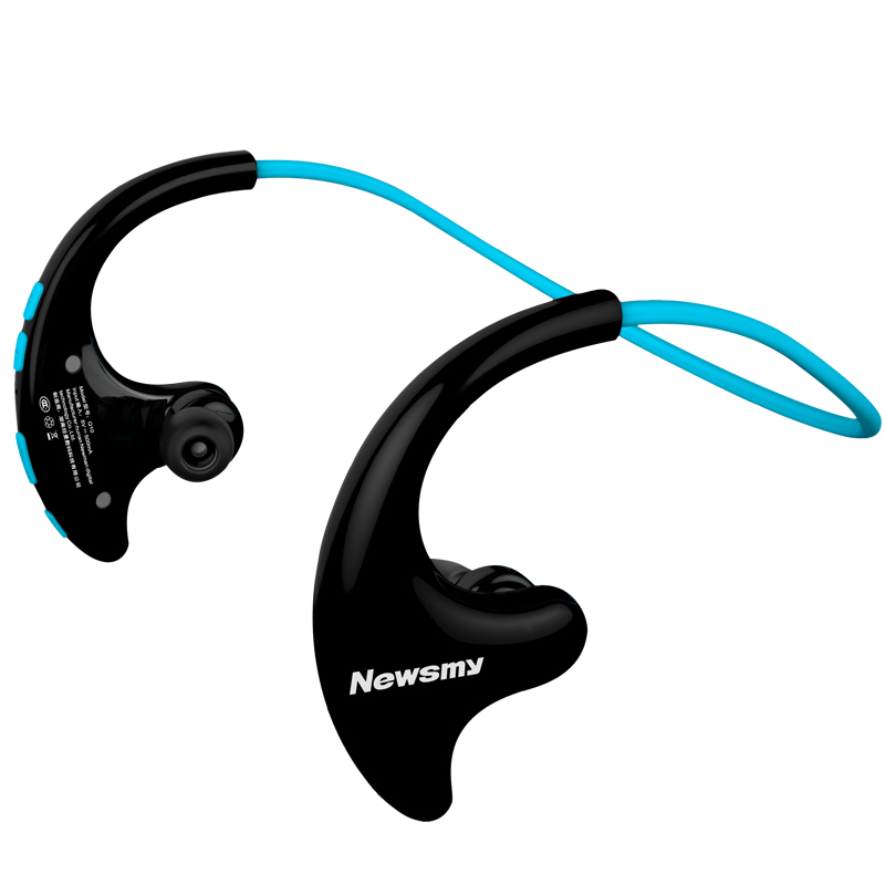 纽曼（Newsmy） Q10无线蓝牙耳机通用双耳跑步运动耳麦迷你手机音乐耳机 黑蓝色