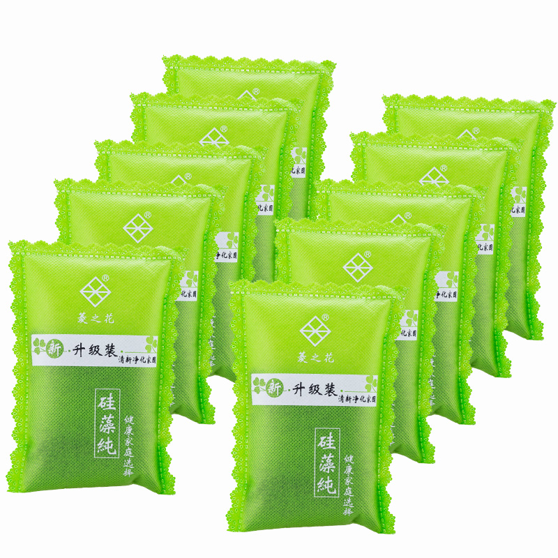 菱之花 硅藻纯活性炭除甲醛家用室内除味活性碳包新房新车去味活性炭包 100g*20包/2箱