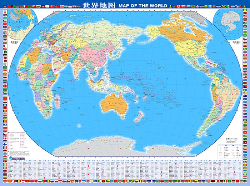 世界地图·世界地形（知识版 防水耐折 撕不烂地图 袋装） 0.576米*0.43米