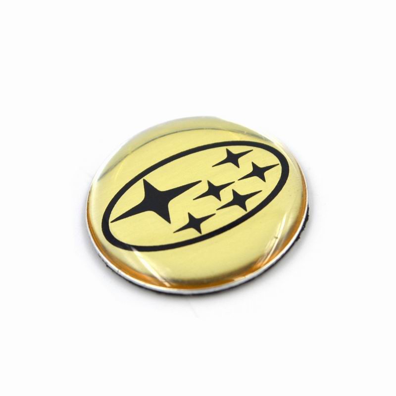 奥凡车品 斯巴鲁车标圆贴圆标汽车用精致白色胶贴随