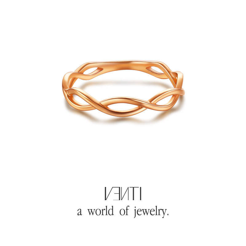 梵迪彩金镂空戒指