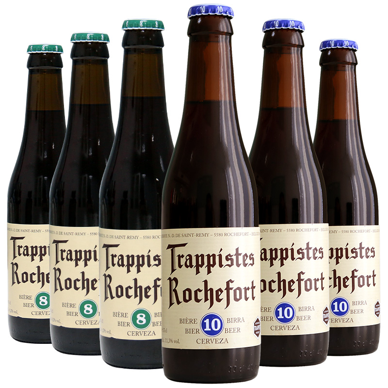 TRAPPISTES ROCHEFORT罗斯福10号/8号啤酒组合330ml*6瓶 比利时进口 精酿啤酒 京东自营