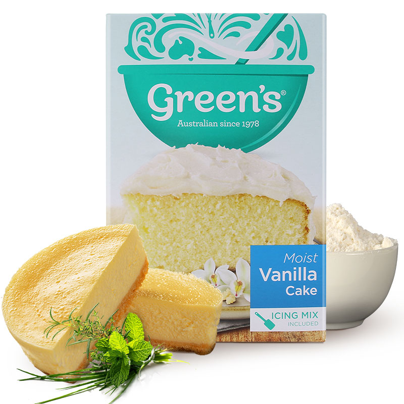 澳食优 Green's蛋糕预拌粉澳大利亚进口烘焙原料糕点预拌粉 香草口味