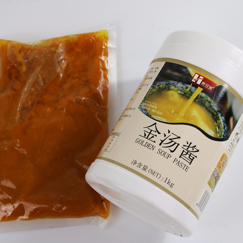 俩兄弟(liang xiong di)金汤酱1000/瓶金针菇酸汤肥牛调料包酸辣金汤