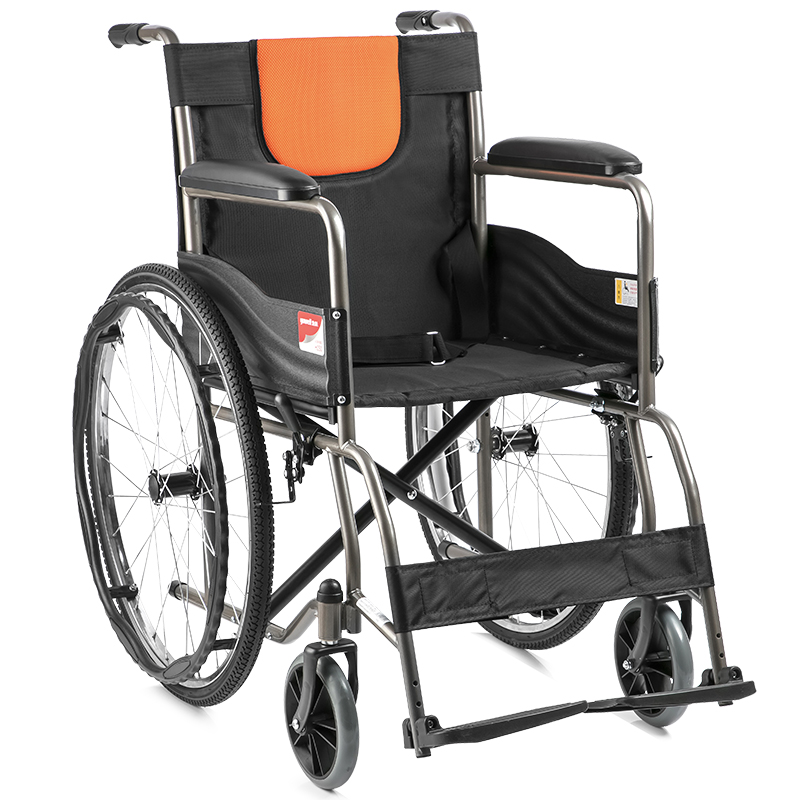 鱼跃(YUWELL) 轮椅H050 全钢管升级加固可折叠 老人轮椅车老年轻便折叠轮椅