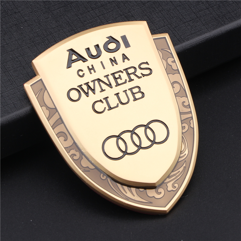 一汽奥迪a4l a7 a8 q7 tt车标改装车身尾标 个性 车贴纸装饰 奥迪金色