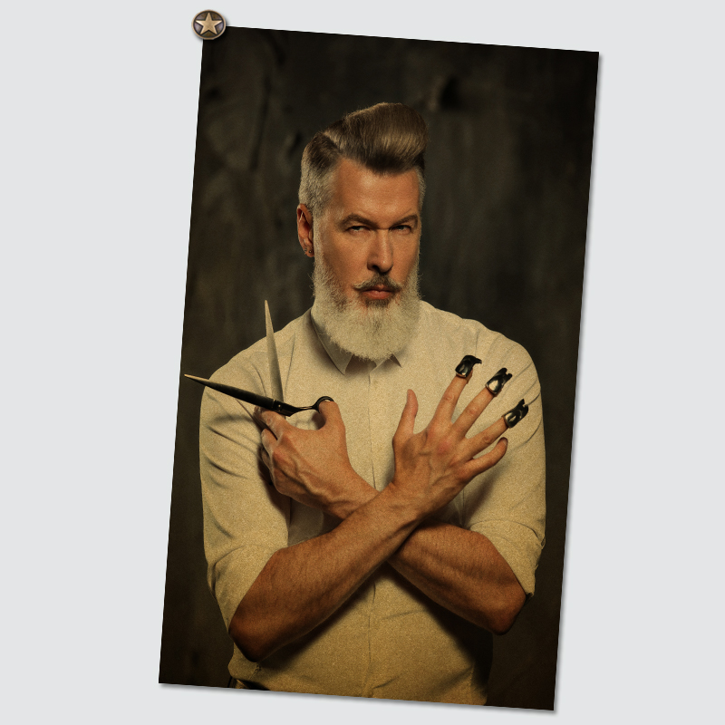 居梦坞 复古理发店装饰画 美发店发型工作室墙画发廊挂画壁画理发师