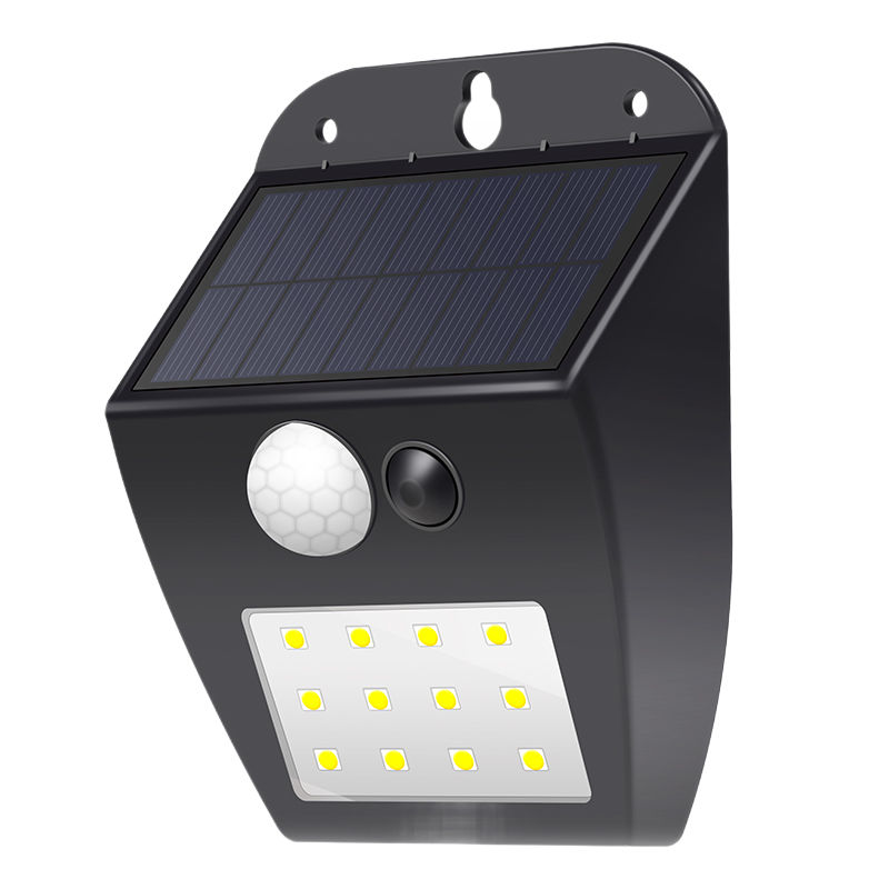 穎朗 太陽能戶外感應(yīng)燈壁燈家用庭院燈室外防水照明燈光控+人體感應(yīng) 人體感應(yīng)+智能光控 一體式