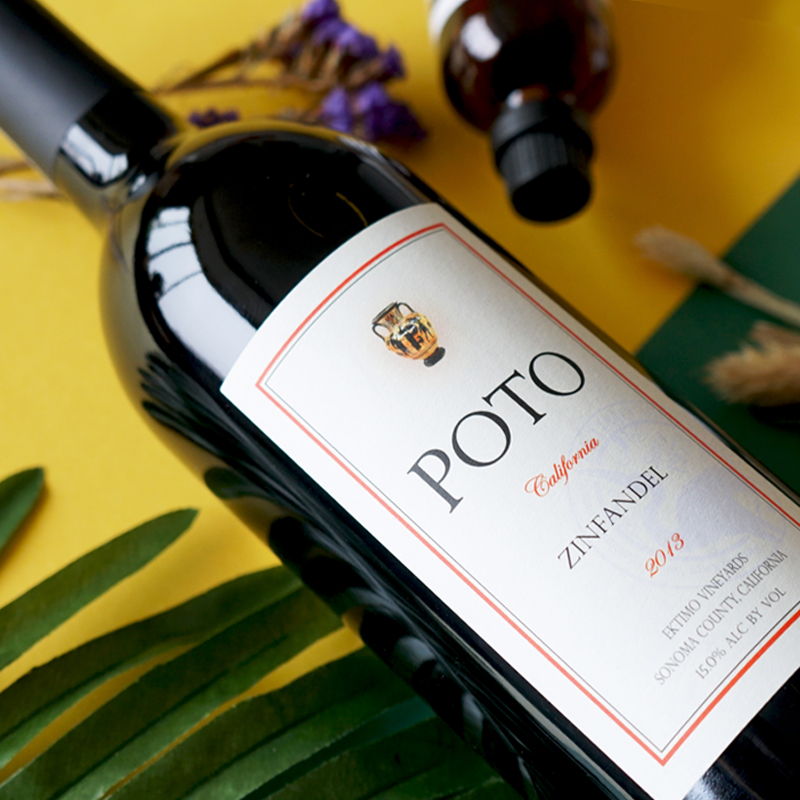 加州红酒馆原瓶进口红酒 poto仙粉黛干红葡萄酒750ml年份随机 1支装