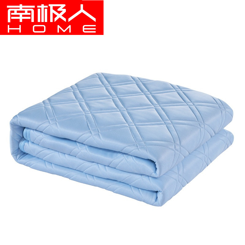 【全新来袭】南极人家纺 夏凉床垫冰丝凉席 凉感席软席双用床褥子床护垫 海水蓝 1.5*2米