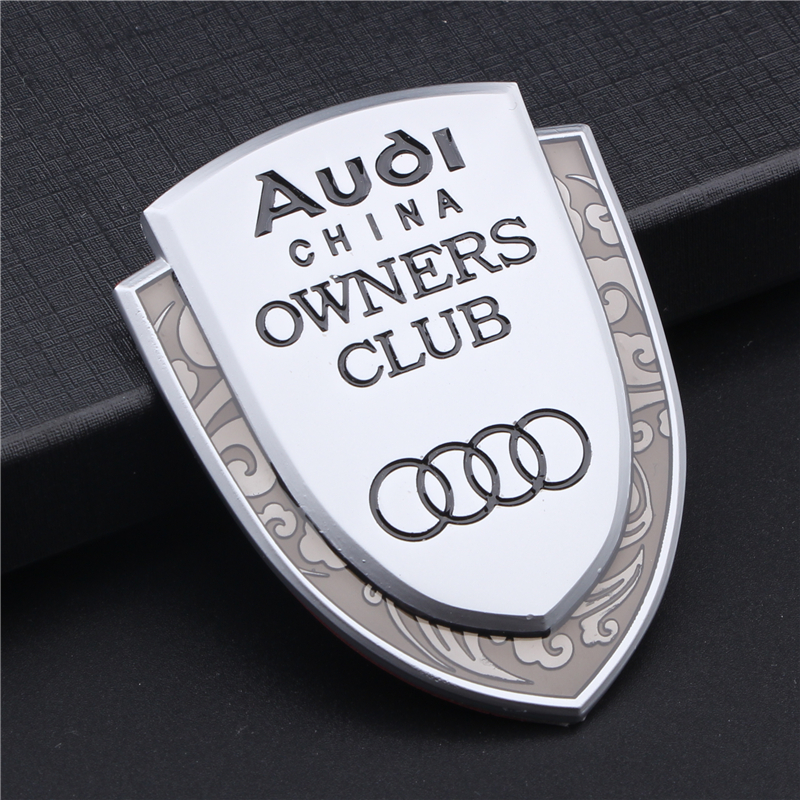 标跃奥迪a3a4la6lq3q5a5a7a8q7金属个性 车贴纸装饰尾标车标盾牌标牌
