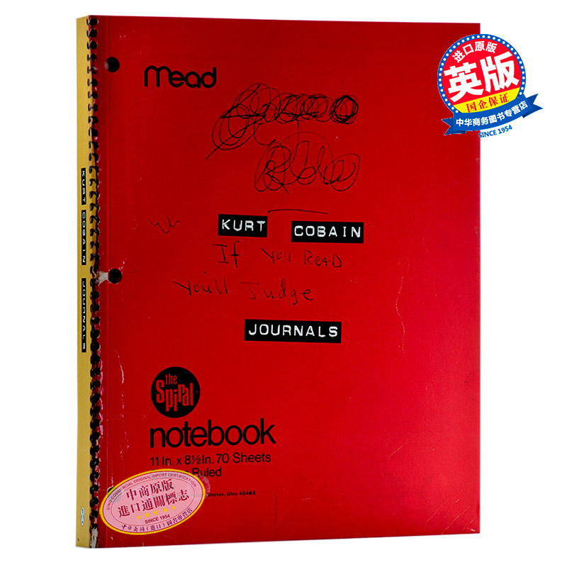 预售 英文原版 kurt cobain: journals柯特·科本日记  摇滚音乐的