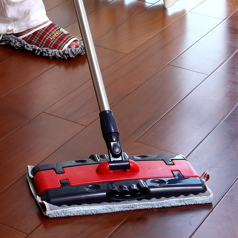 伊司达（EAST）拖把夹板式平板拖把木地板拖布墩布 可夹旧毛巾 一个装