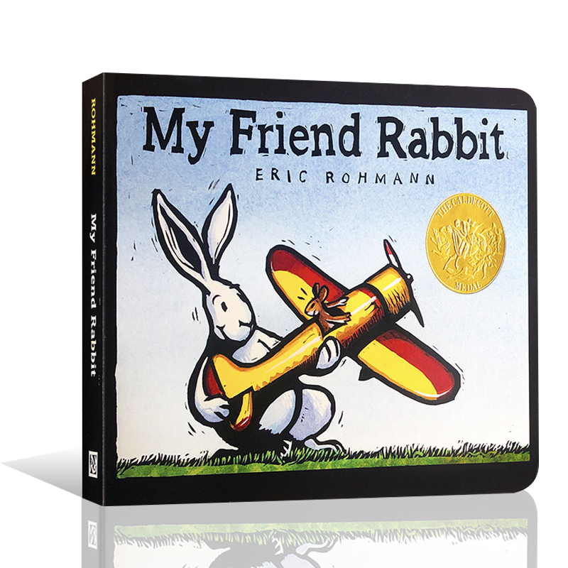包邮 英文原版 my friend rabbit 我的兔子朋友 凯迪克金奖 儿童启蒙